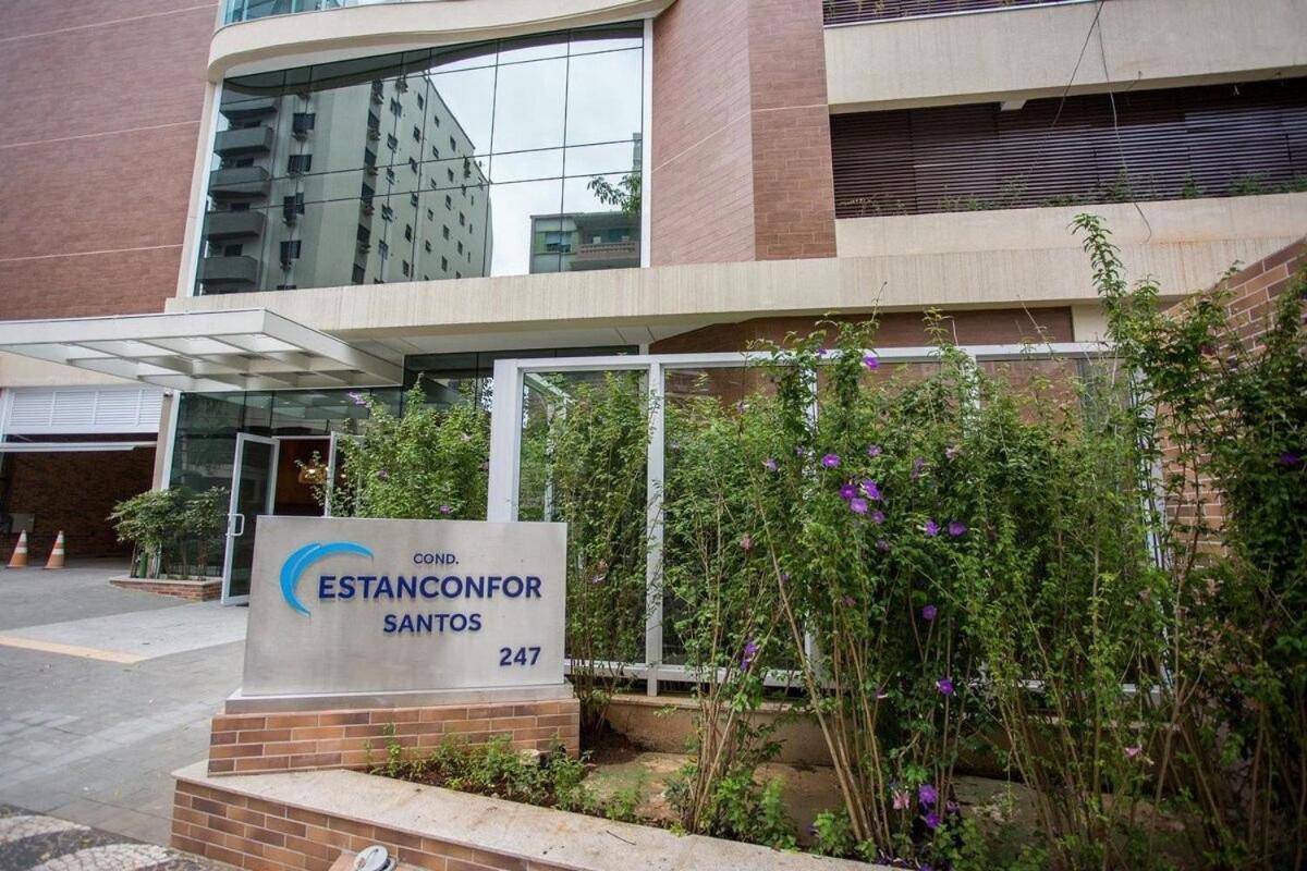Estanconfor Praia Santos Ac Garagem Sacada Fechada Esterno foto