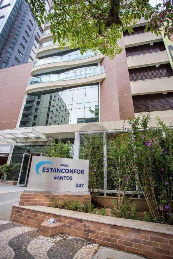 Estanconfor Praia Santos Ac Garagem Sacada Fechada Esterno foto