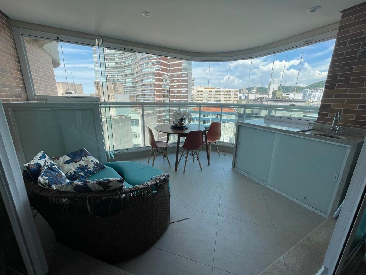 Estanconfor Praia Santos Ac Garagem Sacada Fechada Esterno foto